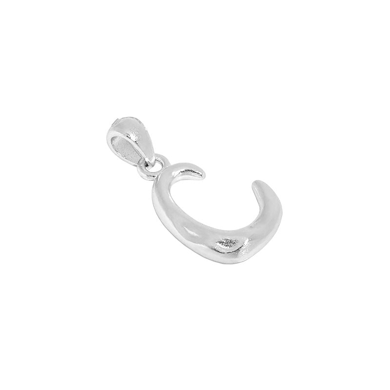 Hammered Initial Pendant Necklace
