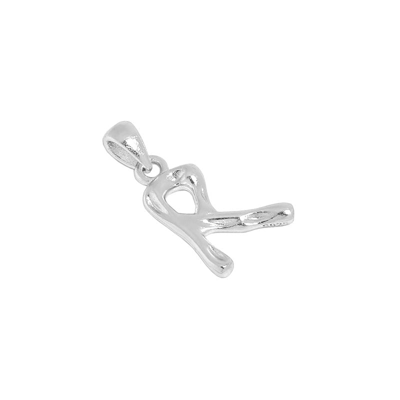 Hammered Initial Pendant Necklace