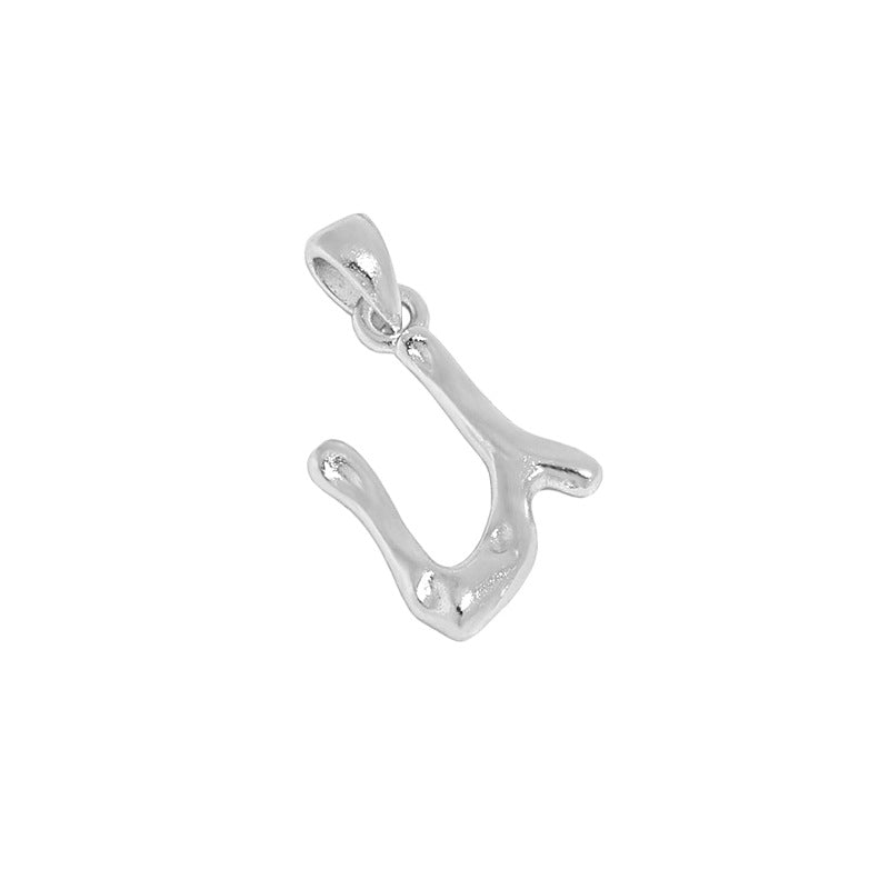 Hammered Initial Pendant Necklace