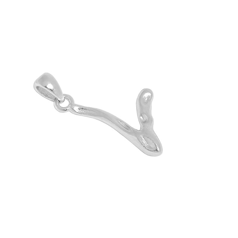 Hammered Initial Pendant Necklace