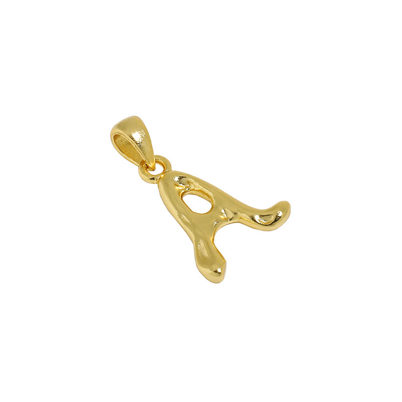Hammered Initial Pendant Necklace