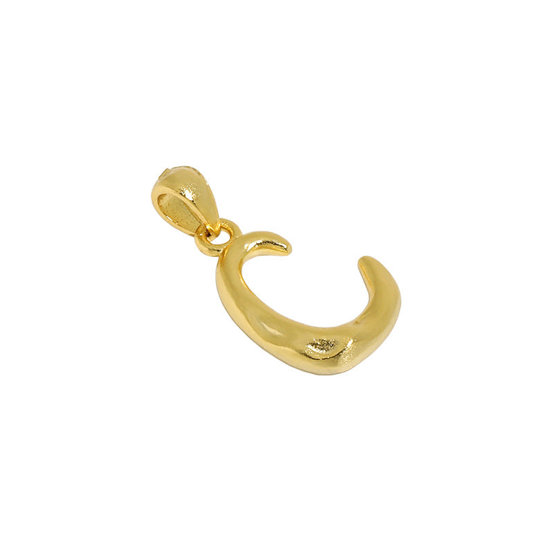 Hammered Initial Pendant Necklace