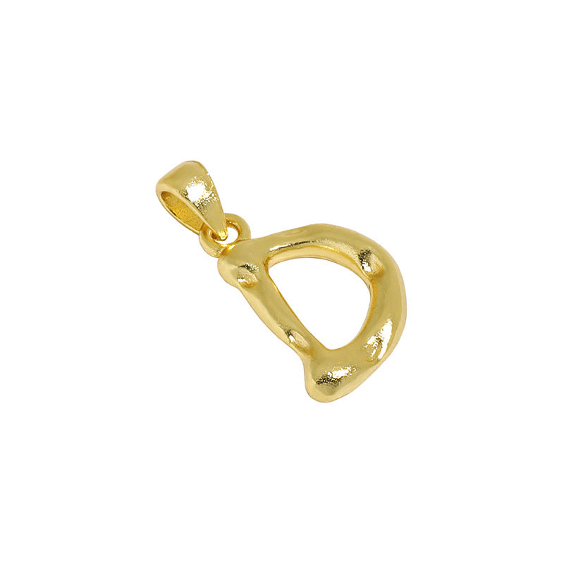 Hammered Initial Pendant Necklace