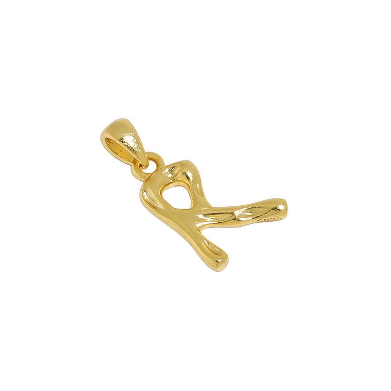 Hammered Initial Pendant Necklace