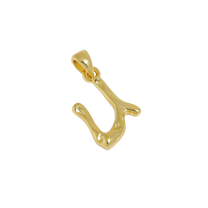 Hammered Initial Pendant Necklace