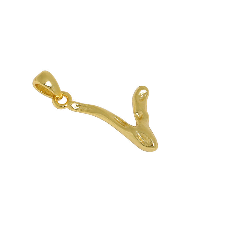 Hammered Initial Pendant Necklace