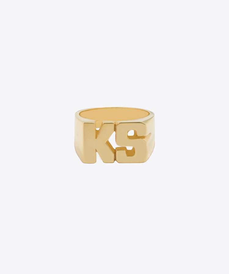 SHAMI Jewelry - Block Initial Ring