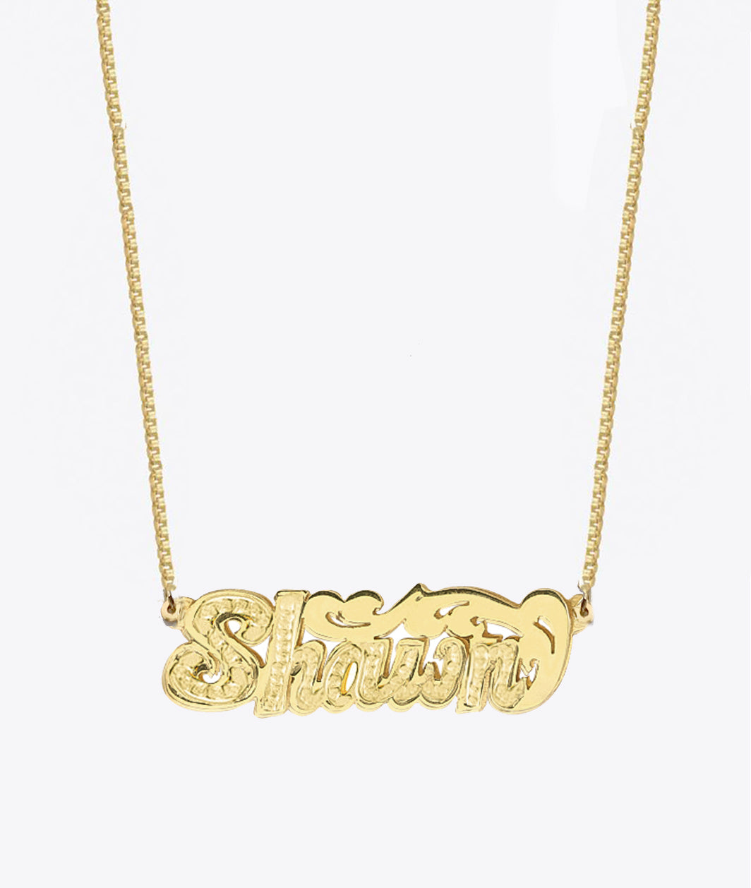 Diamond cut deals nameplate necklace