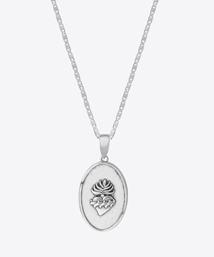 Hearts Afire Medallion Necklace