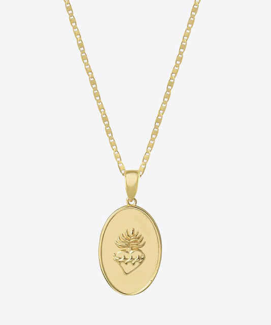 Hearts Afire Medallion Necklace