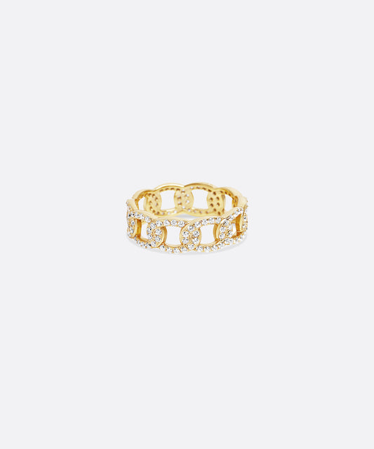 The Classic Link Ring With Stones