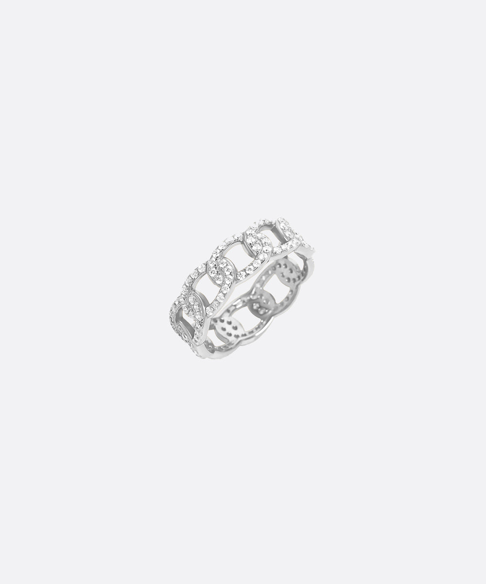 The Classic Link Ring With Stones
