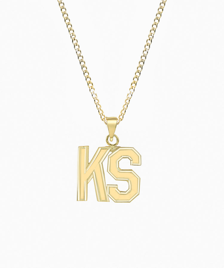 SHAMI Jewelry - Jersey Initial Nameplate Necklace