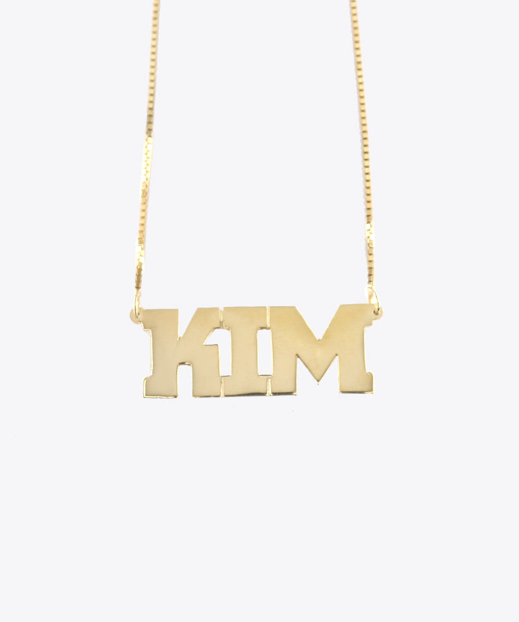 SHAMI Jewelry - The Kim Nameplate Necklace