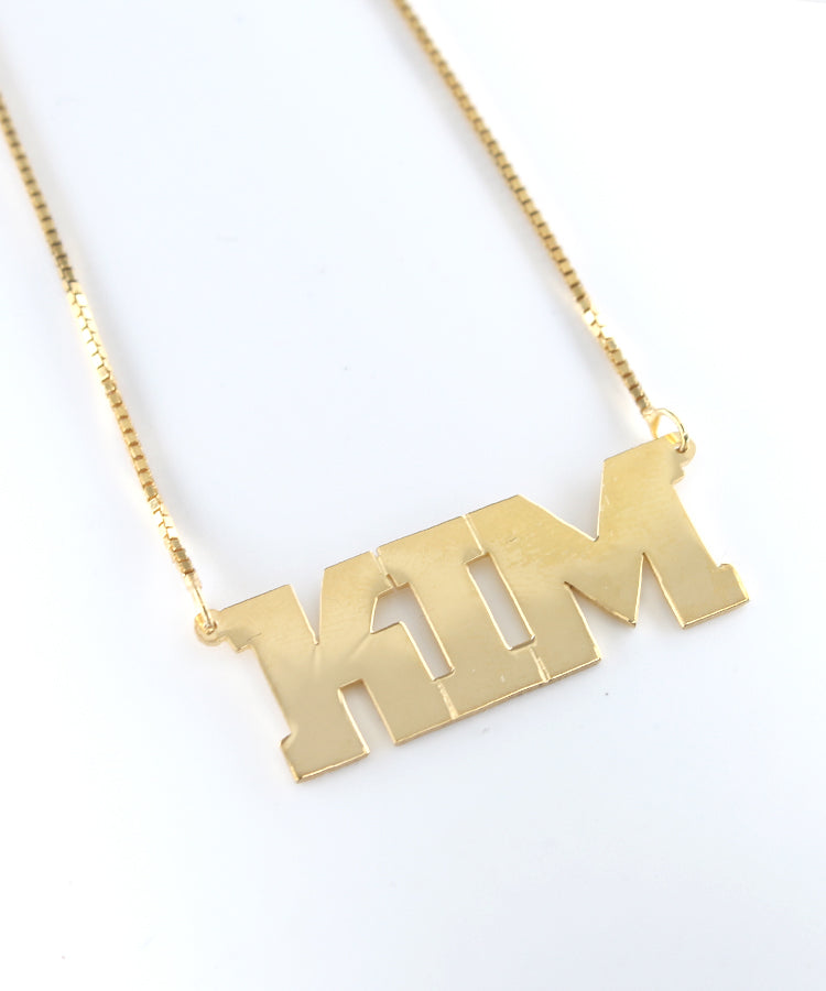 The Kim Nameplate Necklace