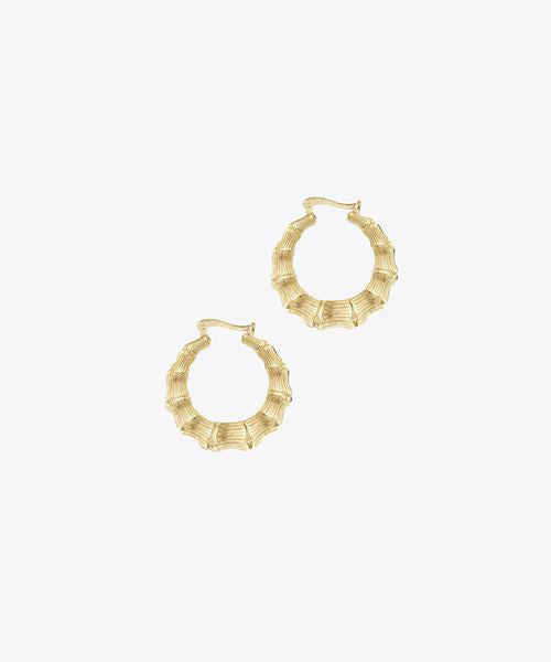 Mini bamboo hoop earrings Clearance
