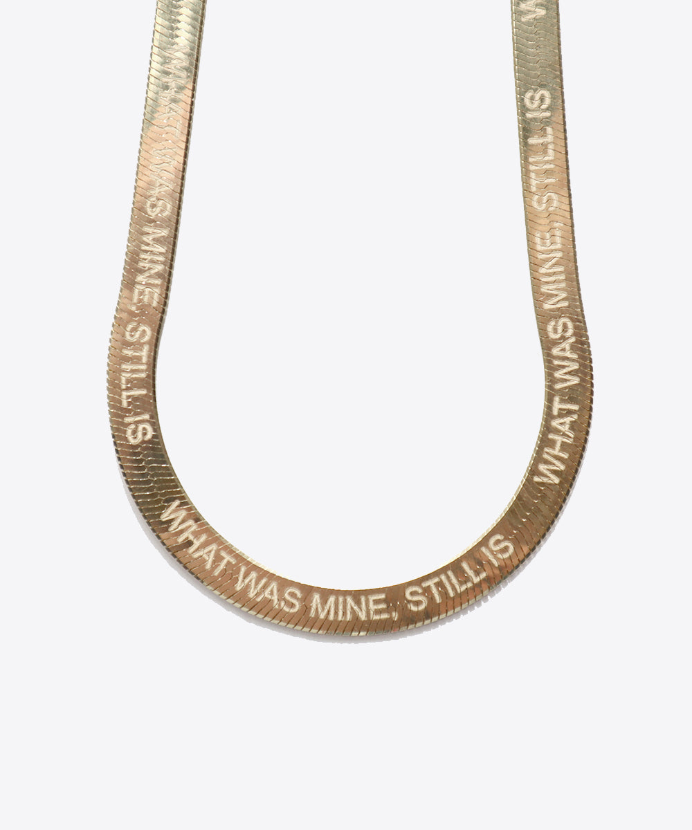 SHAMI Jewelry - What Was Mine Still Is Herringbone Chain Necklace