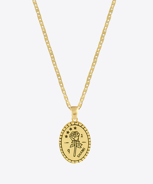 Shami Rose Medal Necklace