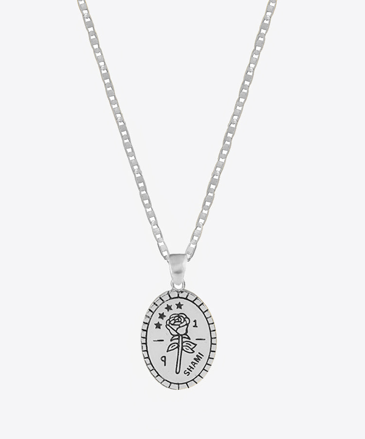 Shami Rose Medal Necklace