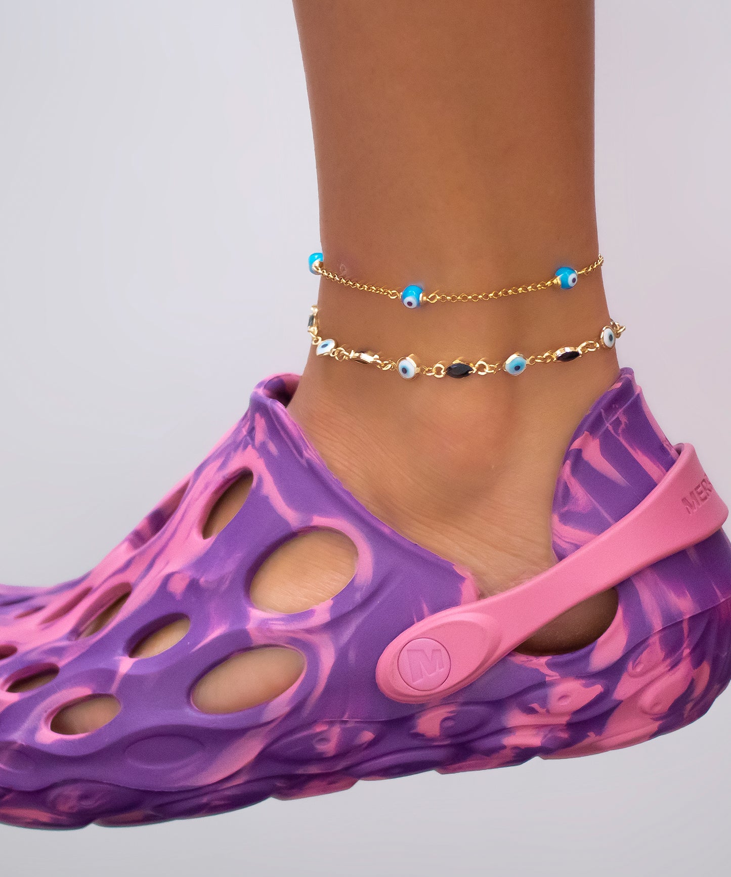 Evil Eye Simple Blue Charm Bracelet/Anklet