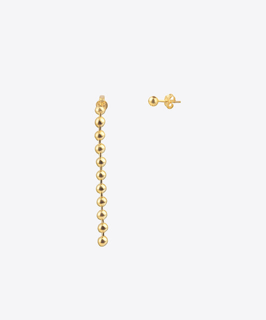 Mismatched Dainty Ball Earrings