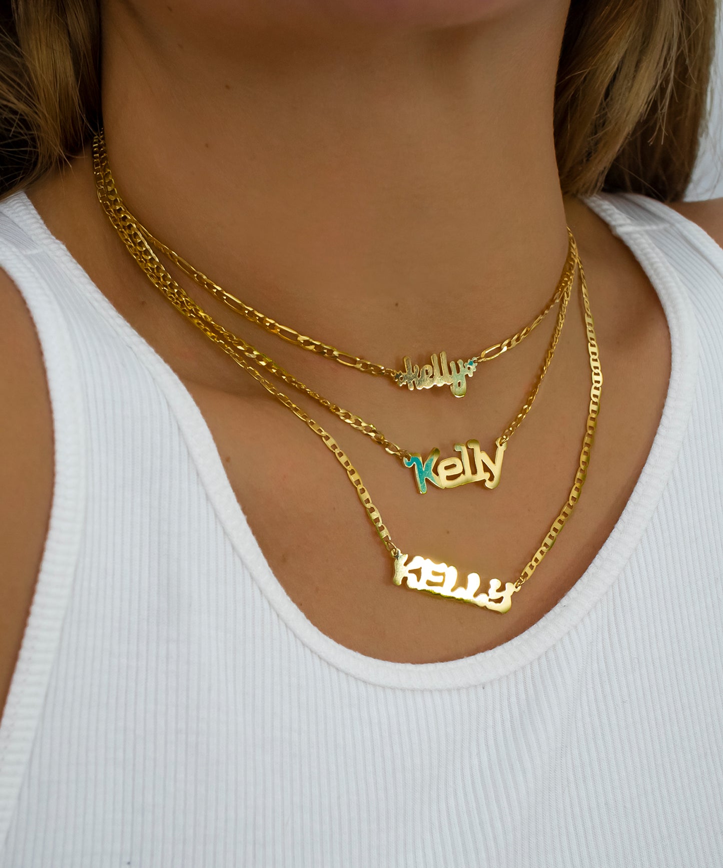 Clandestine Nameplate Necklace