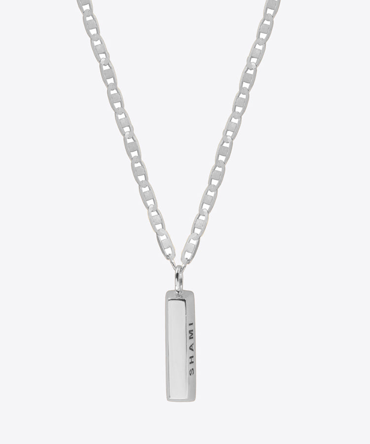 shami jewelry brick necklace gold bar necklace