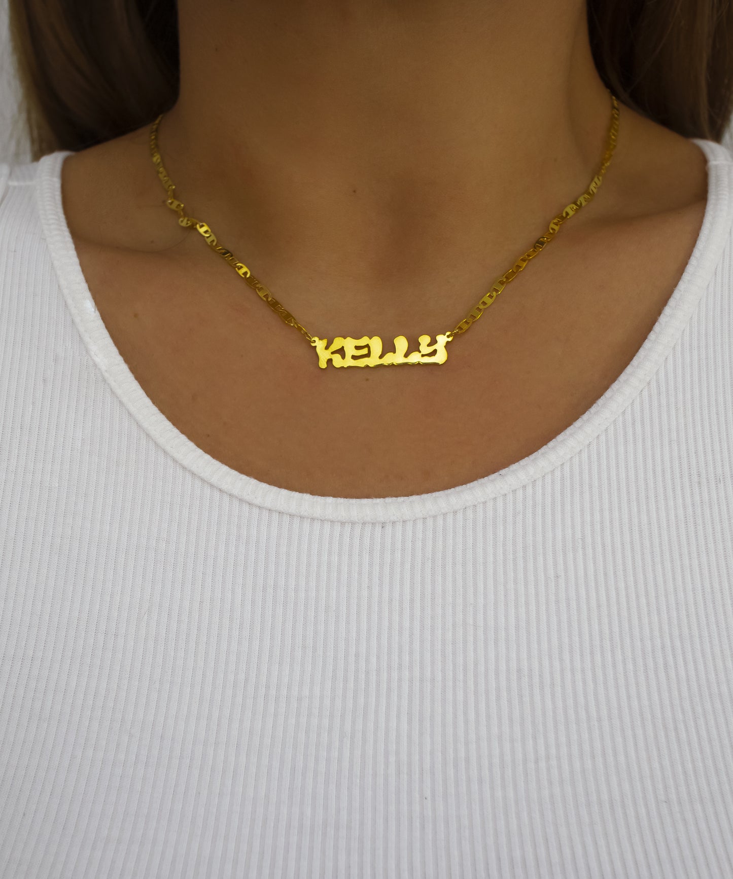 Clandestine Nameplate Necklace