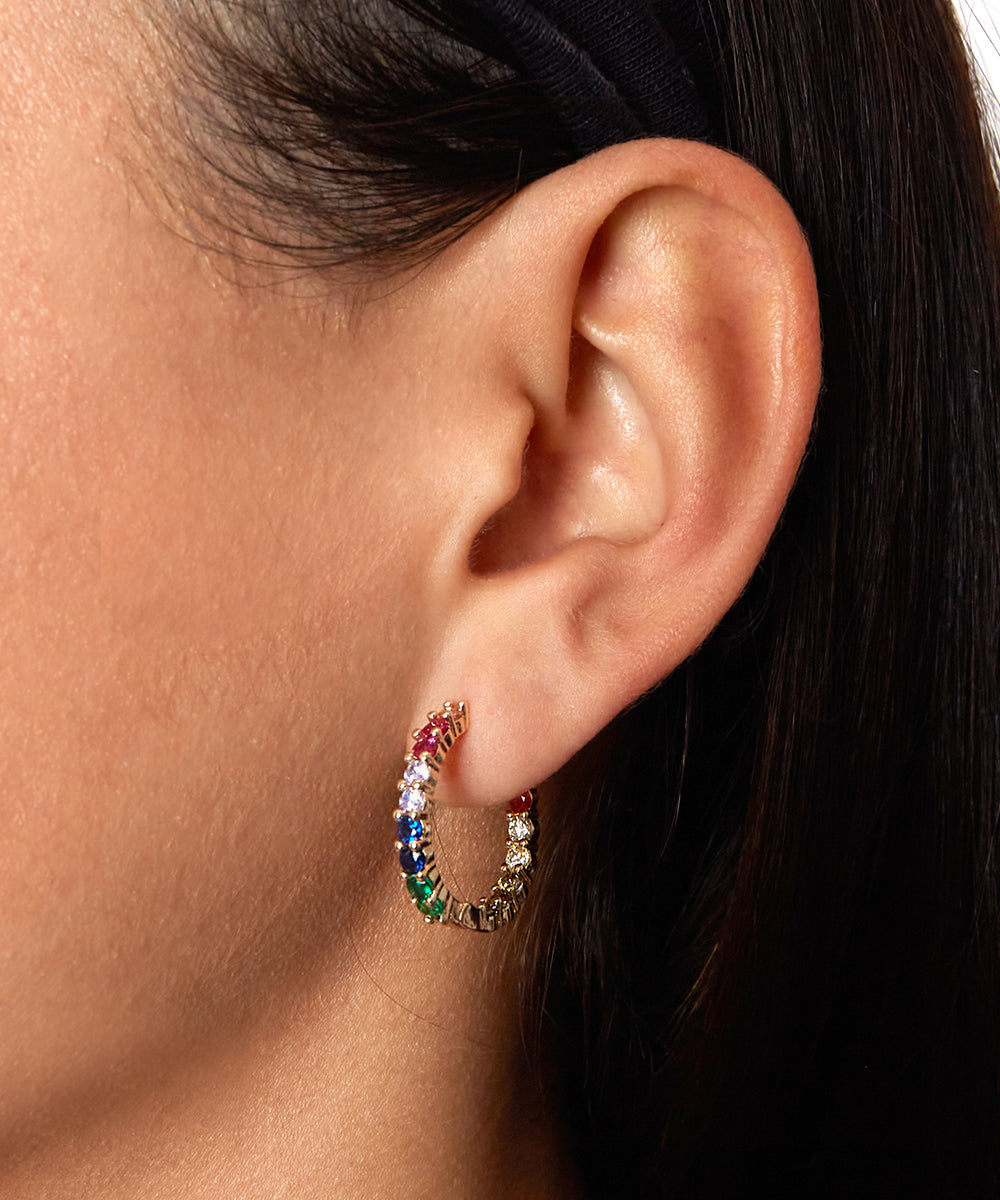 Parfaite Multicolor Gem Hoops