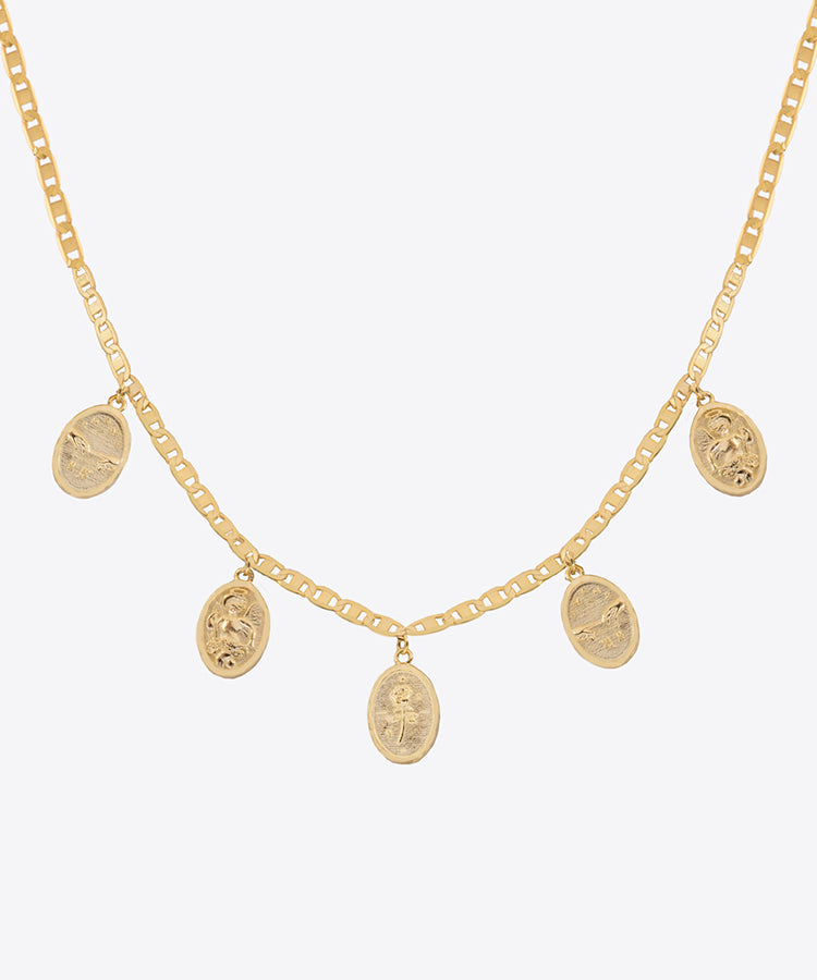 Shami Medallion Choker Necklace