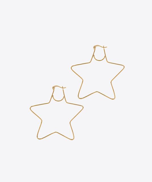 Small Star Hoop Earrings
