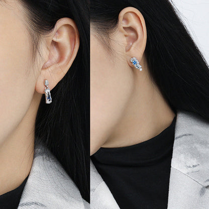 Blue Pearl Stud Earrings