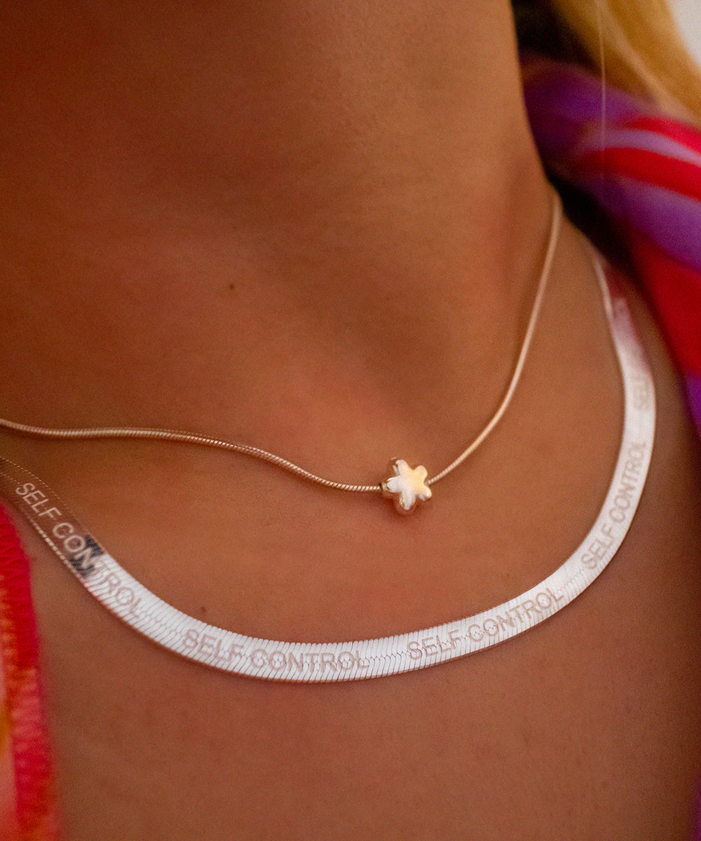 Self Control Herringbone Chain Necklace