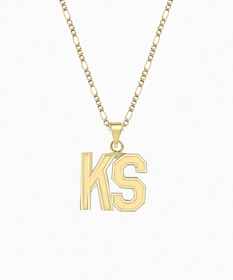 Jersey Initial Nameplate Necklace