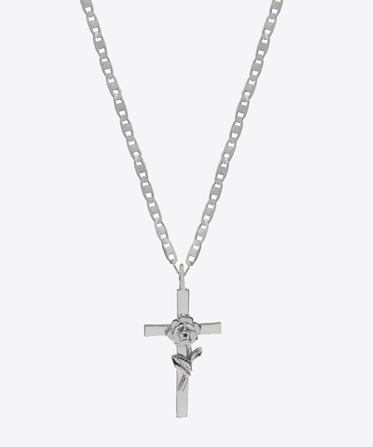 Silver Cross Pendant and Chain - Rose Gold Polished - Osasbazaar