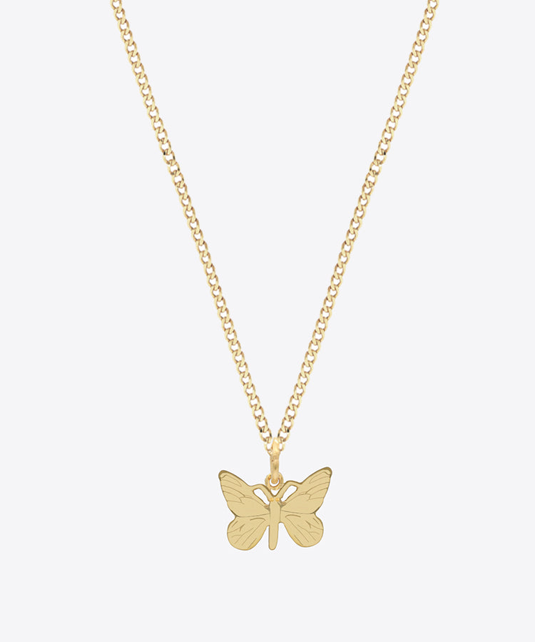 Gold Plated Crystal Butterfly Necklace – Vembley