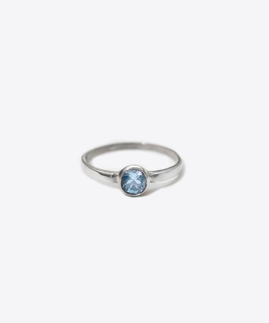 Everyday Circle Aquamarine Stone Ring