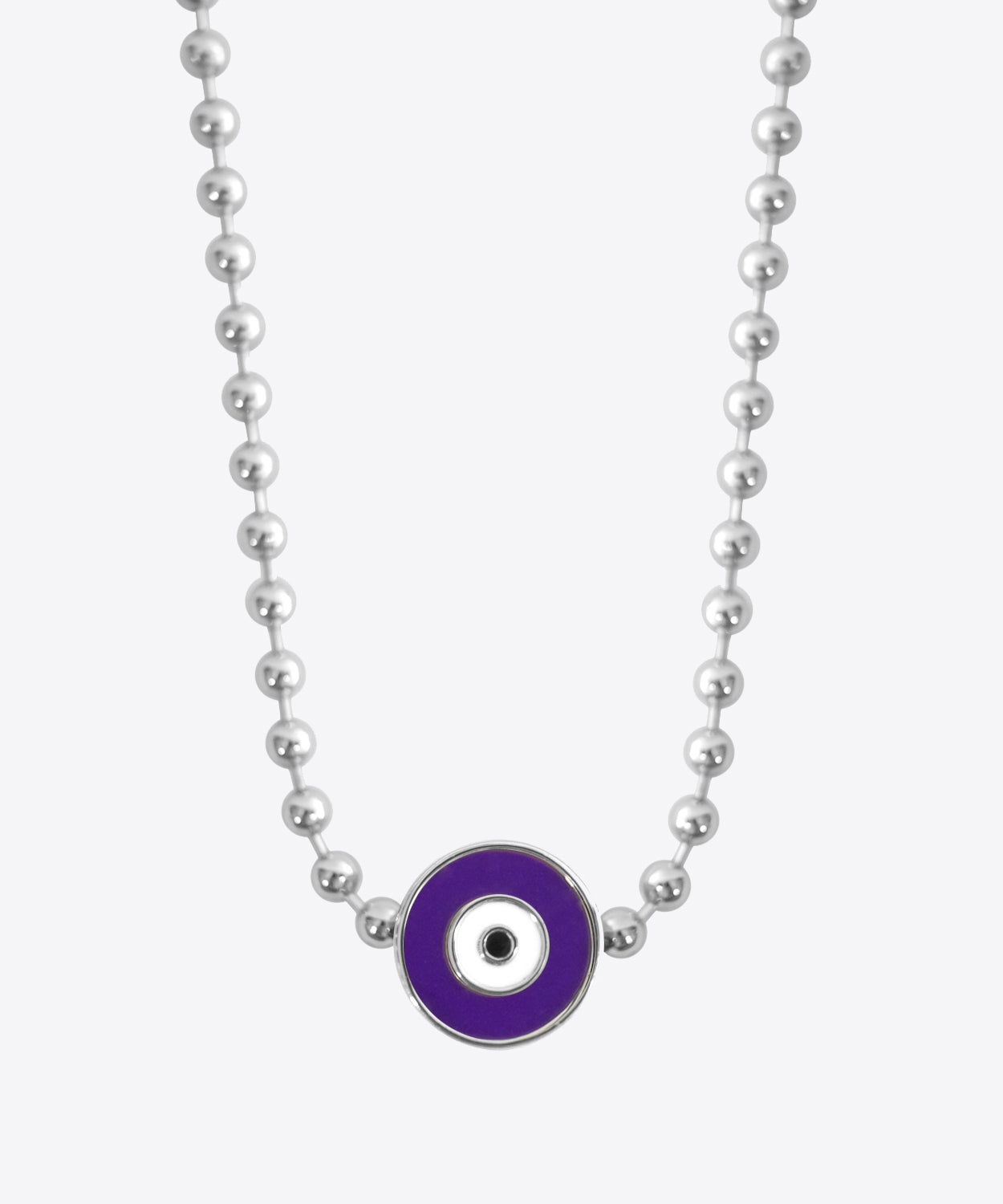 Astor Purple Enamel Evil Eye Necklace